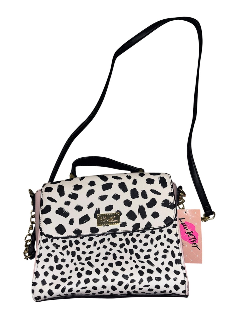 Betsey Johnson Luv Betsey Addy Polka Dot Crossbody Top Handle Handbag NWT